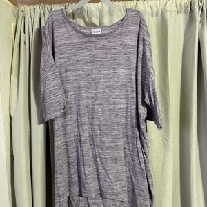 LuLaRoe Heathered Gray Short Sleeve Top